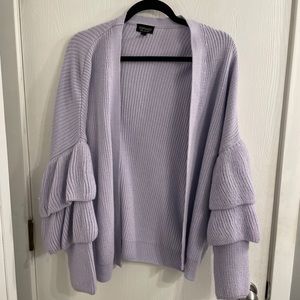 Topshop Purple Layered Sleeve Cardigan